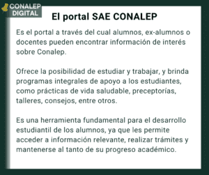 El portal SAE CONALEP